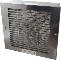 Cooper B-Line - 550 CFM, 1,600 RPM, Enclosure Cooling Fan Package - 13 Inch Wide x 4-9/16 Inch Deep x 11-5/8 Inch High, 60 W, 115 VAC, Stainless Steel Grill, Steel Enclosure - Exact Tool & Supply