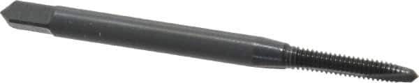 OSG - #3-48 UNC, 2 Flute, Oxide Finish, Vanadium High Speed Steel Spiral Point Tap - Plug Chamfer, Right Hand Thread, 1-13/16" OAL, 1/2" Thread Length, 0.141" Shank Diam, 2B Class of Fit, Series 280 - Exact Tool & Supply