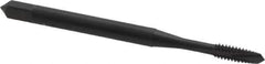 OSG - #4-40 UNC, 2 Flute, Oxide Finish, Vanadium High Speed Steel Spiral Point Tap - Plug Chamfer, Right Hand Thread, 1-7/8" OAL, 9/16" Thread Length, 0.141" Shank Diam, Series 280 - Exact Tool & Supply
