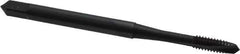 OSG - #5-40 UNC, 2 Flute, Oxide Finish, Vanadium High Speed Steel Spiral Point Tap - Plug Chamfer, Right Hand Thread, 1-15/16" OAL, 5/8" Thread Length, 0.141" Shank Diam, 2B/3B Class of Fit, Series 280 - Exact Tool & Supply