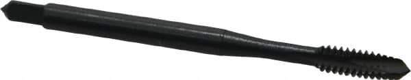 OSG - #6-32 UNC, 2 Flute, Oxide Finish, Vanadium High Speed Steel Spiral Point Tap - Plug Chamfer, Right Hand Thread, 2" OAL, 11/16" Thread Length, 0.141" Shank Diam, Series 280 - Exact Tool & Supply