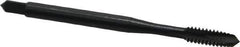 OSG - #6-32 UNC, 2 Flute, Oxide Finish, Vanadium High Speed Steel Spiral Point Tap - Plug Chamfer, Right Hand Thread, 2" OAL, 11/16" Thread Length, 0.141" Shank Diam, Series 280 - Exact Tool & Supply