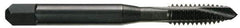 OSG - #6-32 UNC, 2 Flute, Oxide Finish, Vanadium High Speed Steel Spiral Point Tap - Plug Chamfer, Right Hand Thread, 2" OAL, 11/16" Thread Length, 0.141" Shank Diam, Series 280 - Exact Tool & Supply