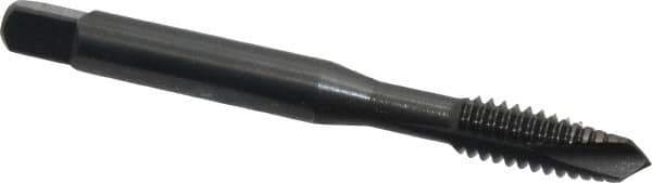 OSG - 1/4-20 UNC, 3 Flute, Oxide Finish, Vanadium High Speed Steel Spiral Point Tap - Plug Chamfer, Right Hand Thread, 2-1/2" OAL, 1" Thread Length, 0.255" Shank Diam, 2B Class of Fit, Series 280 - Exact Tool & Supply