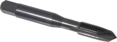 OSG - 3/8-24 UNF, 3 Flute, Oxide Finish, Vanadium High Speed Steel Spiral Point Tap - Plug Chamfer, Right Hand Thread, 2-15/16" OAL, 1-1/4" Thread Length, 0.381" Shank Diam, 2B Class of Fit, Series 280 - Exact Tool & Supply