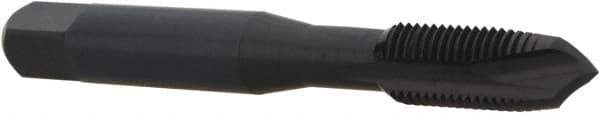 OSG - 3/8-24 UNF, 3 Flute, Oxide Finish, Vanadium High Speed Steel Spiral Point Tap - Plug Chamfer, Right Hand Thread, 2-15/16" OAL, 1-1/4" Thread Length, 0.381" Shank Diam, Series 280 - Exact Tool & Supply