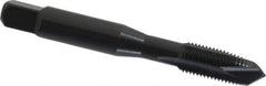 OSG - 3/8-24 UNF, 3 Flute, Oxide Finish, Vanadium High Speed Steel Spiral Point Tap - Plug Chamfer, Right Hand Thread, 2-15/16" OAL, 1-1/4" Thread Length, 0.381" Shank Diam, Series 280 - Exact Tool & Supply