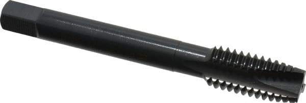 OSG - 7/16-14 UNC, 3 Flute, Oxide Finish, Vanadium High Speed Steel Spiral Point Tap - Plug Chamfer, Right Hand Thread, 3-5/32" OAL, 1-7/16" Thread Length, 0.323" Shank Diam, Series 280 - Exact Tool & Supply