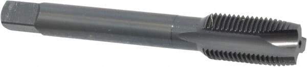 OSG - 1/2-20 UNF, 3 Flute, Oxide Finish, Vanadium High Speed Steel Spiral Point Tap - Plug Chamfer, Right Hand Thread, 3-3/8" OAL, 1-21/32" Thread Length, 0.367" Shank Diam, 2B Class of Fit, Series 280 - Exact Tool & Supply