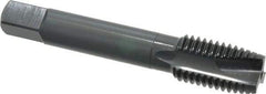 OSG - 3/4-10 UNC, 3 Flute, Oxide Finish, Vanadium High Speed Steel Spiral Point Tap - Plug Chamfer, Right Hand Thread, 4-1/4" OAL, 2" Thread Length, 0.59" Shank Diam, 2B/3B Class of Fit, Series 280 - Exact Tool & Supply