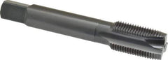 OSG - 3/4-16 UNF, 3 Flute, Oxide Finish, Vanadium High Speed Steel Spiral Point Tap - Plug Chamfer, Right Hand Thread, 4-1/4" OAL, 2" Thread Length, 0.59" Shank Diam, 3B Class of Fit, Series 280 - Exact Tool & Supply