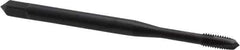 OSG - M3x0.50 Metric Coarse, 3 Flute, Oxide Finish, Vanadium High Speed Steel Spiral Point Tap - Plug Chamfer, Right Hand Thread, 1-15/16" OAL, 5/8" Thread Length, 0.141" Shank Diam, 6H Class of Fit, Series 289 - Exact Tool & Supply