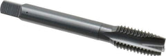 OSG - M12x1.75 Metric Coarse, 3 Flute, Oxide Finish, Vanadium High Speed Steel Spiral Point Tap - Plug Chamfer, Right Hand Thread, 3-3/8" OAL, 1-21/32" Thread Length, 0.367" Shank Diam, 6H Class of Fit, Series 289 - Exact Tool & Supply