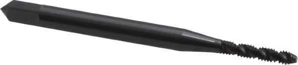 OSG - #2-56 UNC 2 Flute 2B Modified Bottoming Spiral Flute Tap - Vanadium High Speed Steel, Oxide Finish, 1-3/4" OAL, Right Hand Flute, Right Hand Thread, H2, Series 290 - Exact Tool & Supply
