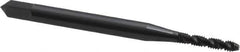 OSG - #2-56 UNC 2 Flute 2B Modified Bottoming Spiral Flute Tap - Vanadium High Speed Steel, Oxide Finish, 1-3/4" OAL, Right Hand Flute, Right Hand Thread, H2, Series 290 - Exact Tool & Supply