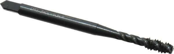 OSG - #6-32 UNC 3 Flute Modified Bottoming Spiral Flute Tap - Vanadium High Speed Steel, Oxide Finish, 2" OAL, Right Hand Flute, Right Hand Thread, Oversize, H7, Series 290 - Exact Tool & Supply