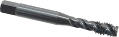OSG - 5/16-18 UNC 3 Flute 2B Modified Bottoming Spiral Flute Tap - Vanadium High Speed Steel, Oxide Finish, 2-23/32" OAL, Right Hand Flute, Right Hand Thread, H5, Series 290 - Exact Tool & Supply