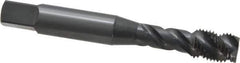 OSG - 3/8-24 UNF 3 Flute 3B Modified Bottoming Spiral Flute Tap - Vanadium High Speed Steel, Oxide Finish, 2-15/16" OAL, Right Hand Flute, Right Hand Thread, H3, Series 290 - Exact Tool & Supply