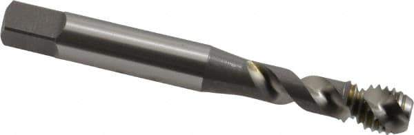 OSG - M8x1.25 Metric Coarse 2 Flute 6H Modified Bottoming Spiral Flute Tap - Vanadium High Speed Steel, Bright Finish, 2-23/32" OAL, Right Hand Flute, Right Hand Thread, D5, Series 296 - Exact Tool & Supply