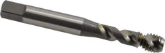 OSG - M8x1.25 Metric Coarse 2 Flute 6H Modified Bottoming Spiral Flute Tap - Vanadium High Speed Steel, Bright Finish, 2-23/32" OAL, Right Hand Flute, Right Hand Thread, D5, Series 296 - Exact Tool & Supply