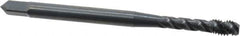 OSG - M3.5x0.60 Metric Coarse 3 Flute 6H Modified Bottoming Spiral Flute Tap - Vanadium High Speed Steel, Oxide Finish, 2" OAL, Right Hand Flute, Right Hand Thread, D4, Series 299 - Exact Tool & Supply