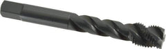 OSG - M12x1.25 Metric Fine 3 Flute Modified Bottoming Spiral Flute Tap - Vanadium High Speed Steel, Oxide Finish, 3-3/8" OAL, Right Hand Flute, Right Hand Thread, D5, Series 299 - Exact Tool & Supply