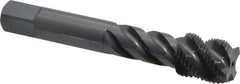 OSG - M18x1.50 Metric Fine 4 Flute Modified Bottoming Spiral Flute Tap - Vanadium High Speed Steel, Oxide Finish, 4-1/32" OAL, Right Hand Flute, Right Hand Thread, D6, Series 299 - Exact Tool & Supply