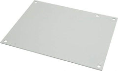 Cooper B-Line - 6-1/4" OAW x 8-1/4" OAH Powder Coat Finish Electrical Enclosure Nonperforated Panel - 10" x 8" Box, 14 Gauge Steel, Use with 1084-1/1086 RHC/1086-1 - Exact Tool & Supply