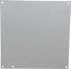 Cooper B-Line - 10-1/4" OAW x 10-1/4" OAH Powder Coat Finish Electrical Enclosure Nonperforated Panel - 12" x 12" Box, 14 Gauge Steel, Use with 121210 RHC/12124-1/12126 RHC/12126-112128-1 - Exact Tool & Supply