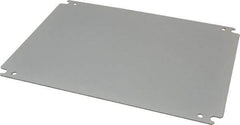 Cooper B-Line - 10" OAW x 14" OAH Powder Coat Finish Electrical Enclosure Nonperforated Panel - 16" x 12" Box, 14 Gauge Steel, Use with 161210-SD/161210-SDW/16126-FM/16126-SD/16128-SD/16128-SDW - Exact Tool & Supply