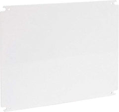 Cooper B-Line - 14" OAW x 18" OAH Powder Coat Finish Electrical Enclosure Nonperforated Panel - 20" x 16" Box, 12 Gauge Steel, Use with 162010-SD/16206-SD/16208-SD/201610-SD/201610-SDW/20166-FM/20166-SD/20166-SDW/20168-SD/20168-SDW - Exact Tool & Supply