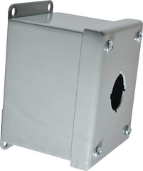 Cooper B-Line - 1 Hole, 1.203 Inch Hole Diameter, Steel Pushbutton Switch Enclosure - 4 Inch High x 3-1/4 Inch Wide x 3 Inch Deep, 12, 13 NEMA Rated - Exact Tool & Supply