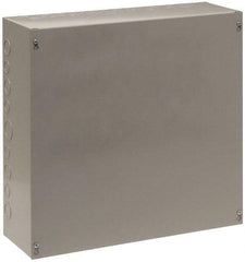 Cooper B-Line - Steel Junction Box Enclosure Screw Flat Cover - NEMA 1, 30" Wide x 30" High x 8" Deep - Exact Tool & Supply