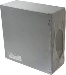 Cooper B-Line - Steel Junction Box Enclosure Screw Flat Cover - NEMA 1, 10" Wide x 10" High x 4" Deep - Exact Tool & Supply