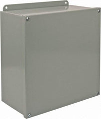 Cooper B-Line - Steel Standard Enclosure Screw Flat Cover - NEMA 12, 13, 12" Wide x 12" High x 6" Deep, Dirt-tight & Dust-tight - Exact Tool & Supply