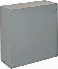 Cooper B-Line - Steel Junction Box Enclosure Screw Flat Cover - NEMA 1, 15" Wide x 15" High x 6" Deep - Exact Tool & Supply