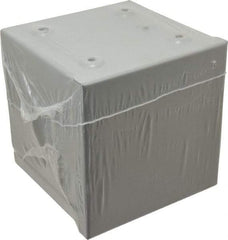 Cooper B-Line - Steel Junction Box Enclosure Screw Flat Cover - NEMA 3R, 6" Wide x 6" High x 6" Deep, Rainproof - Exact Tool & Supply