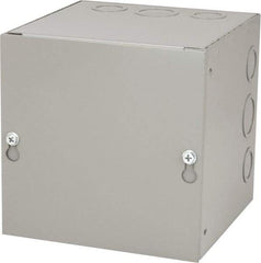 Cooper B-Line - Steel Junction Box Enclosure Screw Flat Cover - NEMA 1, 6" Wide x 6" High x 6" Deep - Exact Tool & Supply