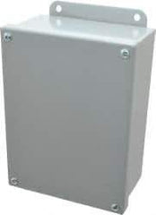 Cooper B-Line - Steel Standard Enclosure Screw Flat Cover - NEMA 12, 13, 6" Wide x 8" High x 3-1/2" Deep, Dirt-tight & Dust-tight - Exact Tool & Supply