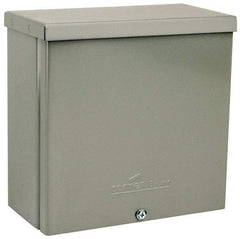 Cooper B-Line - Steel Junction Box Enclosure Screw Flat Cover - NEMA 3R, 8" Wide x 8" High x 4" Deep, Rainproof - Exact Tool & Supply