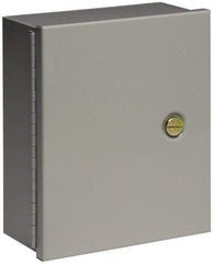 Cooper B-Line - Steel Standard Enclosure Hinge Flat Cover - NEMA 1, 12" Wide x 14" High x 6" Deep - Exact Tool & Supply