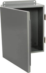 Cooper B-Line - Steel Standard Enclosure Hinge Flat Cover - NEMA 12, 13, 10" Wide x 12" High x 5" Deep, Dirt-tight & Dust-tight - Exact Tool & Supply