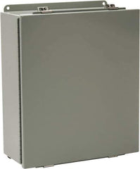 Cooper B-Line - Steel Standard Enclosure Hinge Flat Cover - NEMA 4, 12, 13, 14" Wide x 16" High x 6" Deep, Rainproof & Watertight - Exact Tool & Supply
