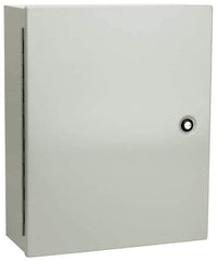 Cooper B-Line - Steel Standard Enclosure Hinge Flat Cover - NEMA 1, 16" Wide x 20" High x 6-5/8" Deep - Exact Tool & Supply
