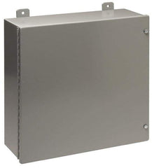 Cooper B-Line - Steel Standard Enclosure Hinge Flat Cover - NEMA 12, 13, 20" Wide x 24" High x 7" Deep, Dirt-tight & Dust-tight - Exact Tool & Supply