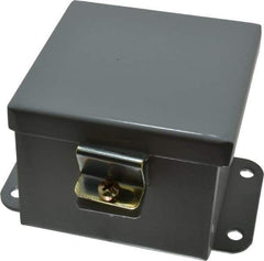 Cooper B-Line - Steel Standard Enclosure Hinge Flat Cover - NEMA 12, 13, 4" Wide x 4" High x 3" Deep, Dirt-tight & Dust-tight - Exact Tool & Supply