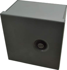 Cooper B-Line - Steel Standard Enclosure Hinge Flat Cover - NEMA 1, 6" Wide x 6" High x 4" Deep - Exact Tool & Supply