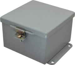 Cooper B-Line - Steel Standard Enclosure Hinge Flat Cover - NEMA 12, 13, 6" Wide x 6" High x 4" Deep, Dirt-tight & Dust-tight - Exact Tool & Supply