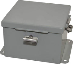 Cooper B-Line - Steel Standard Enclosure Hinge Flat Cover - NEMA 4, 12, 13, 6" Wide x 6" High x 4" Deep, Rainproof & Watertight - Exact Tool & Supply