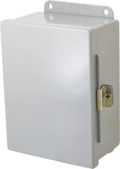 Cooper B-Line - Steel Standard Enclosure Hinge Flat Cover - NEMA 12, 13, 203mm Wide x 203 mm High x 89mm Deep, Dirt-tight & Dust-tight - Exact Tool & Supply